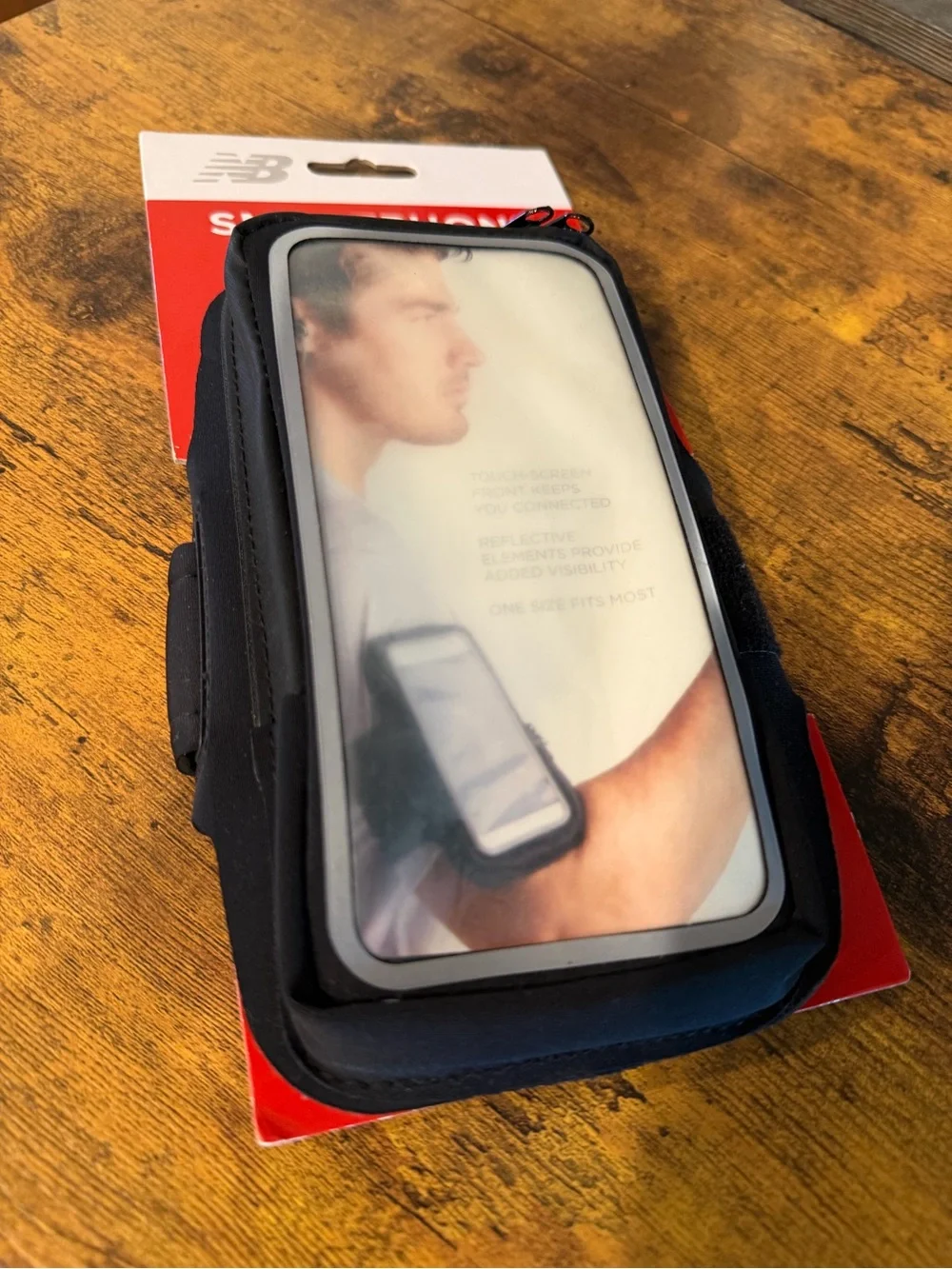 New Balance Black Smartphone Armband with Clear Touchscreen Window